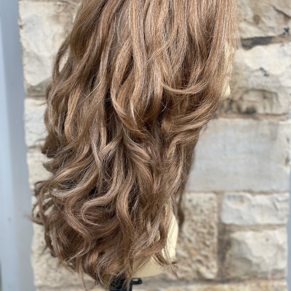 SALE Thick blonde mix sidepart swisslace wig waves